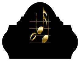 DARAY L 382 BK GD Music Notes Black Gold